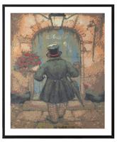 Grafix diamond painting anton pieck man met rozen 40x50cm - thumbnail