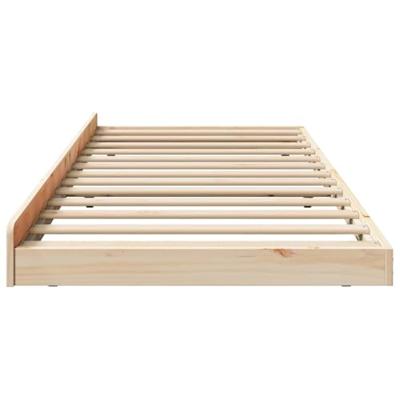 Bedframe Naturel 100 x 200 cm Massief grenenhout