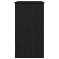 Bureau 80x40x75 cm bewerkt hout zwart - thumbnail