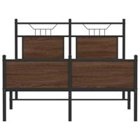 Bedframe zonder matras bewerkt hout bruin eikenkleur 120x200 cm - thumbnail