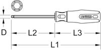 KS Tools 159.1064 Inbusschroevendraaier Afmeting, lengte: 205 mm - thumbnail