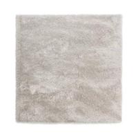 Tapeso Vierkant hoogpolig vloerkleed velvet - Posh lichtzilver - - thumbnail