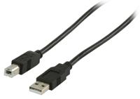 Valueline vlcp60100b10 usb 2.0 usb a male - usb b male kabel 1,00 m zwart - thumbnail