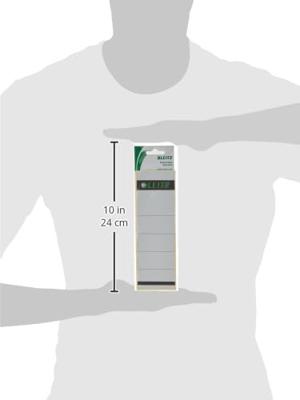 Leitz rugetiketten, zelfklevend, ft 6,1 x 19,1 cm, pak van 10 stuks, grijs
