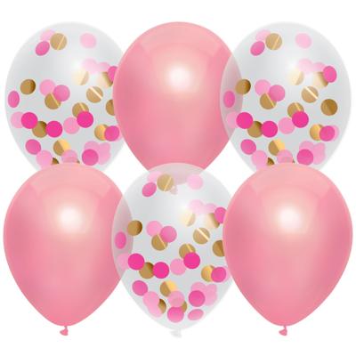 Ballonnen Mix Princess Pink 30cm 6 stuks