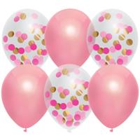 Ballonnen Mix Princess Pink 30cm 6 stuks - thumbnail