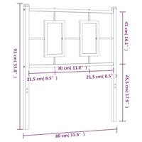 Hoofdbord 75 cm metaal wit - thumbnail