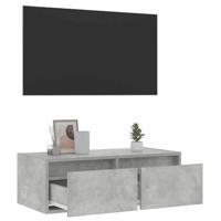 Tv-meubel met LED-verlichting 75x35,5x25 cm betongrijs - thumbnail