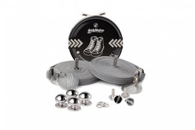 Quickshoelaces Casual collectie 120 cm lang grijs Quickshoelaces Casual collectie 120 cm lang grijs