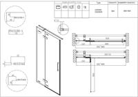 Saqu Grace draaideur met vast paneel rechts incl. antikalk 90x210cm mat zwart - thumbnail