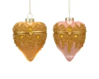 Decoris glas hart met opening - assortiment - thumbnail