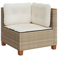9-delige Loungeset met kussens poly rattan beige - thumbnail