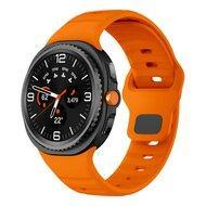 Wave siliconen band - Oranje - Samsung Galaxy Watch 8 - 40mm / 44mm - thumbnail