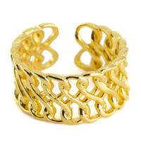 Verstelbare Ring 'Oneindig' Koper Goudkleurig - thumbnail