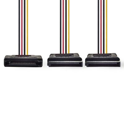 Interne Voedingskabel | SATA 15-Pins Male - 2x SATA 15-Pins Female | 0,15 m | Diverse