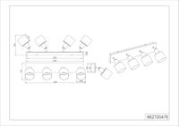Trio 4-lichts plafondlampShanti met houtlook - 862700476 - thumbnail