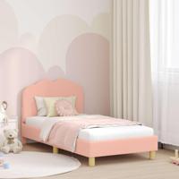 Bedframe voor kinderen met hoofdbord Roze 80 x 160 cm - thumbnail