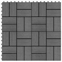 VidaXL Terrastegels 30x30 cm 1 m² hkc grijs 11 st - thumbnail