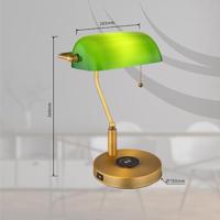 Globo BureaulampAntique met draadloze lader - 2491W - thumbnail