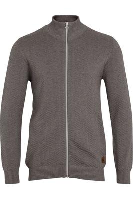 Kronstadt Trui Donkergrijs Katoen Carlo Zip Regular Fit Kronstadt Trui Donkergrijs Katoen Carlo Zip Regular Fit