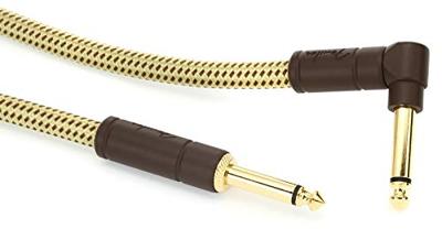 Fender Deluxe Cables instrumentkabel 7.5m geel recht+haaks