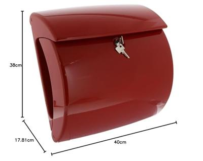 Burg-Wächter Piano kunststof brievenbus - rood