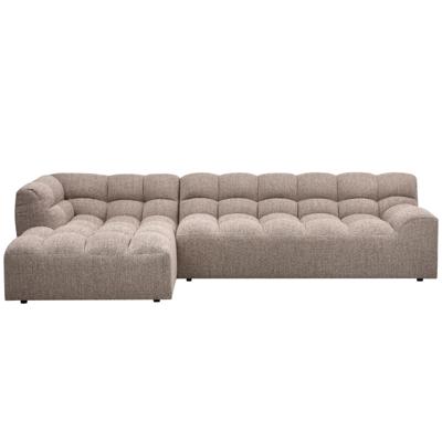 Woood Allure Chaise Longue - Polyester - Bruin Melange - 79x324x165