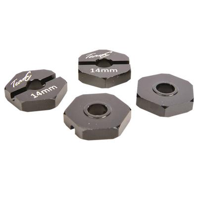 Team C TU0440B Reserveonderdeel Aluminium wielmeenemers 14 mm zwart