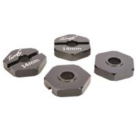 Team C TU0440B Reserveonderdeel Aluminium wielmeenemers 14 mm zwart - thumbnail