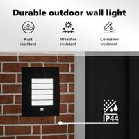 Buitenwandlamp 2 pcs Zwart 23.5 x 10.5 x 26 cm Roestvrij staal - thumbnail