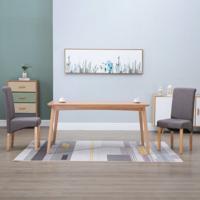 vidaXL Eetkamerstoelen 2 st stof taupe - thumbnail