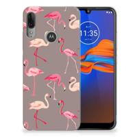 Motorola Moto E6 Plus | TPU Hoesje | Flamingo - thumbnail