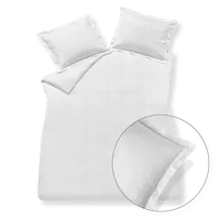 Vandyck Vandyck Home 78 Check 300Tc Dekbedovertrek 2-persoons (200x200/220) white - thumbnail