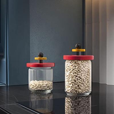 Alessi Twergi Voorraadpot 75cl zwart/geel/rood