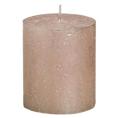 Bolsius Stompkaars rustiek 8x7 cm metallic bruin