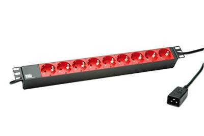 Bachmann 333.937 Stekkerdoos 19 inch Zwart, Rood Apparaatstekker C13/C14 1 stuk(s)