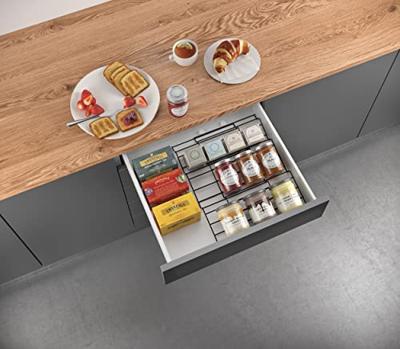 Metaltex verschuifbaar kruidenrek 26-51 cm zwart/metaal