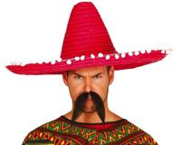 Rode Mexicaanse Sombrero 60cm - thumbnail