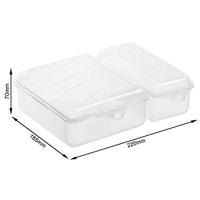 Rotho twin lunchbox 1,05+0,55l transparant - thumbnail