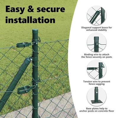 VidaXL Afrasteringspaal groen 10 x 0,4 m (60 x 60 mm gaas)