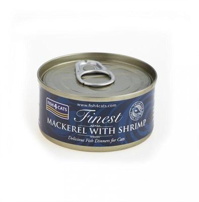 FISH4CATS Mackerel with shrimp - nat kattenvoer - 70g