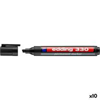 Permanente markeerstift Edding 330 Zwart (10 Stuks) - thumbnail