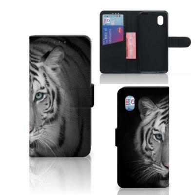 Alcatel 1B (2020) | Telefoonhoesje | Met pasjeshouder | Tijger