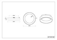 Trio Led plafonnièreGirona 27w - 3000K - 45cm zwart - 671210132 - thumbnail