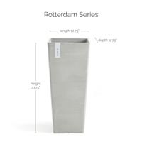 Ecopots Rotterdam High kunststof bloempot Wit/Grijs - Ø 30,3 cm - thumbnail
