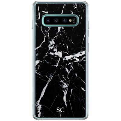 Samsung Galaxy S10 Plus hoesje ontwerpen - Marmer zwart