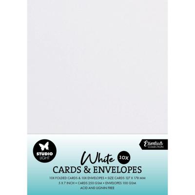 Studio Light • cards & envelopes white 12,70x17,78cm