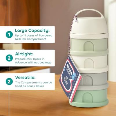 Melkdispenser met 4 vakken BEABA groen