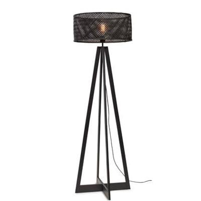 GOOD&MOJO Vloerlamp 'Java' 4-poot, Bamboe, kleur Zwart