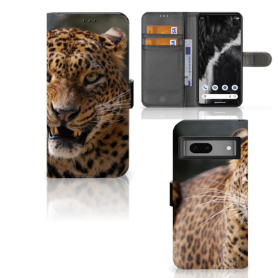 Google Pixel 7 | Telefoonhoesje | Met pasjeshouder | Luipaard Google Pixel 7 | Telefoonhoesje | Met pasjeshouder | Luipaard